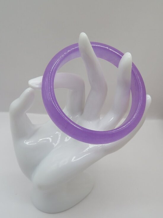 Jewelry - Lavender Purple Jade Gemstone Bangle Bracelet
